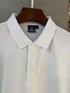 Nouveau Polo de Golf Décontracté pour Homme en Coton Tricoté à Manches Courtes, Uni, avec Poche Avant, Logo Imprimé Numérique, Anti-Plis, Coupe Classique - Product Image 4