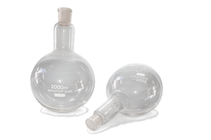 Frasco de fondo redondo de 2000 ml de vidrio borosilicato – Frasco de destilación para laboratorio |   Material de vidrio químico de alta resistencia - Product Image 2