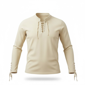 เสื้อคอตตอนแบบมีปกและแขนเสื้อ-ผ้าคอตตอนจีออฟฟฟรีย์ปักลายแบบดั้งเดิมเสื้อผ้าสไตล์สก็อตสุดสบาย - Product Image 3