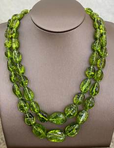 Perlas de Peridoto Natural Genuinas, Pulimentadas, Certificadas por IGI, de Primera Calidad, para Collar, Gema Verde Auténtica, Piedra Curativa - Product Image 1