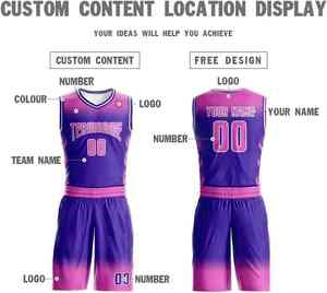 Uniformes de basketball pour hommes sans manches, 100 % polyester, dernière conception personnalisée, sublimation, grandes tailles, avec taille et nom de marque personnalisés - Product Image 4
