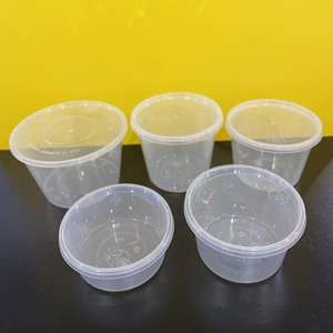 ภาชนะพลาสติกรูปทรงกลมแบบฉีดพร้อมฝาปิดสำหรับกล่องเก็บอาหารภาชนะใสที่ปลอดภัยสำหรับไมโครเวฟ - Product Image 1