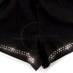 2025 ropa informal nuevo estilo de alta calidad para mujer Pantalones cortos de lana con diamantes de imitación precio al por mayor para pantalones cortos de mujer - Product Image 5