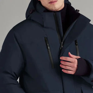 Veste polaire épaisse et chaude tendance de haute qualité pour hommes, manteau d'hiver, veste en duvet à col montant personnalisée pour hommes, OEM ODM - Product Image 6