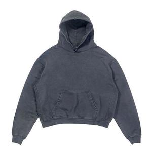 Logo personnalisé 380g lourd 100% coton coréen hommes sweat à capuche surdimensionné brodé Streetwear pour l'hiver taille 6XL vente en gros - Product Image 2