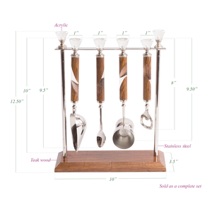Ensemble d'outils de barre d'acier inoxydable d'approvisionnement d'annuaire d'usine avec les poignées ornées et la base de marbre - Product Image 4