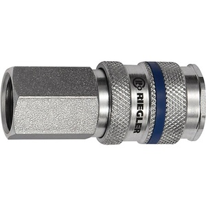 Accouplement à dégagement rapide RIEGLER DN 7.8, filetage interne en acier G 1/4 11,45 mm, accessoires et pièces pour outils pneumatiques - Product Image 1