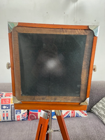 Appareil photo argentique vintage personnalisé avec trépied en bois, décoration marron vintage pour la maison, le bureau ou l'affichage photographique