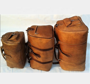 PU Leather Bags Travel Duffel <b>Luggage</b> Camping Bags Manufacture Leather Belt Duffel Bag Custom Logo - Product Image 3