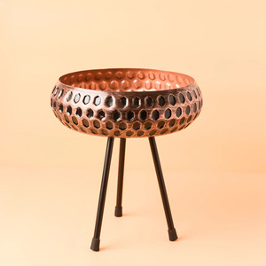 Brass Urli with <b>Stand</b> a Beautiful Symbol of Peace and Prosperity Decorative Urli with <b>Stand</b> - Product Image 3