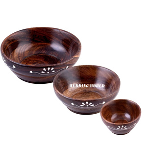 Bol à chocolat en bois de lavage blanc de table bol sucré de concepteur de meilleure qualité bol à chocolat en bois de fantaisie élégant classique - Product Image 3