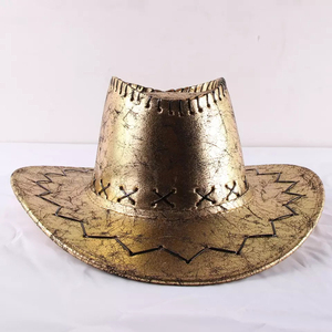 Sombreros de Cuero PU de Alta Calidad para Hombres y Mujeres, Estilo Vaquero Occidental, para Montar a Caballo y Carreras, Precio al por Mayor - Product Image 4