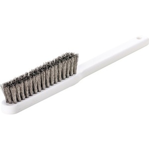 Fine <b>Brush</b> 225 Mm 4-Row Crimped Stainless Steel Wire 0.15 Mm-LESSMANN - Product Image 1