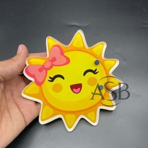 Sun Shaped Acrylic Lash Tile With <b>Magnets</b> Custom logo Printing Beauty Lash Tile Wholesale Price OEM Service - Product Image 2