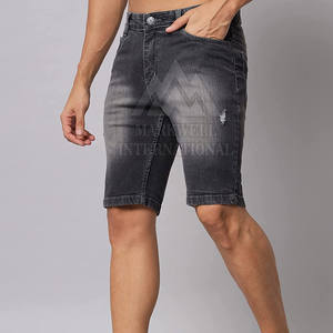 Shorts en jean pour hommes fabriqués au Pakistan, contraste de couleurs, haute qualité, confortables - Product Image 4