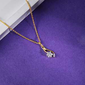 จี้เพชรลายขนแกะสีทองสำหรับผู้หญิงและผู้ชายดีไซน์หรูหราและประณีต - Product Image 3