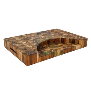 Nouveau printemps planche à découper écologique en bois de teck en forme de rectangle personnalisée de haute qualité avec logo fabriquée au Vietnam - Product Image 1