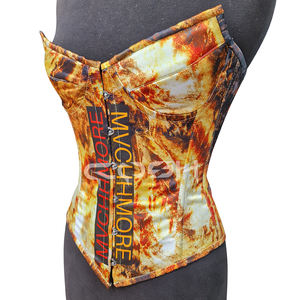 Proveedor de Corsés con Diseño de Última Moda 2026, Estilo Vintage Personalizado, Escote Corazón, Estampado, con Aros de Acero y Copas con Varillas - Product Image 5