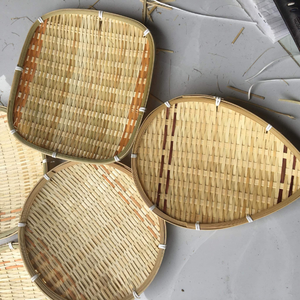 Plateau de panier en rotin vietnamien fabriqué à la main pour l'affichage de fruits et de collations - Product Image 4