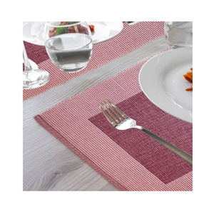 Mantel individual de lino minimalista con borlas color lavanda 30x45cm, textura suave, para mesa de comedor, certificado OEKO-TEX, preferido por compradores mayoristas de la India - Product Image 2