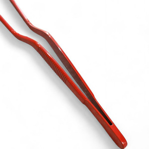 OEM Custom <b>Kitchen</b> Cooking <b>Utensils</b> Set Dinner Bamboo Spoon Spatula Metal Tools Serving Bag Custom Logo Item RED Chef Tweezers - Product Image 5