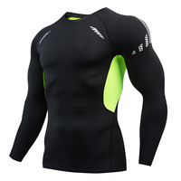 Camisetas de compresión para entrenamiento de hombre, para gimnasio, ejercicio, atletismo, correr, de secado rápido, transpirables, de manga larga, deportivas.