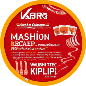 Cinta de Enmascarar WASHI-TEC Premium Goldkrepp 3808, Color Naranja Liso, 50 m de Longitud y 24 mm de Ancho, Paquete de 9 Rollos KIP - Product Image 3