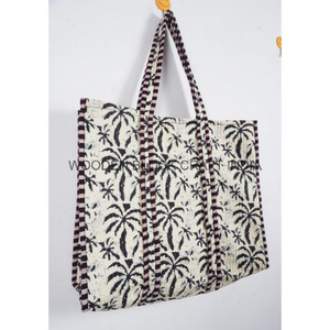 Sac fourre-tout en coton biologique durable et durable Texture élégante et douce pour l'épicerie et les magasins Sac fourre-tout en coton imprimé - Product Image 4