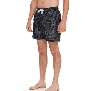 Shorts de bain pour hommes de qualité supérieure, 100 % coton, couleur unie, décontractés, taille mi-haute, coupe ample, design personnalisé, séchage rapide, respirants - Product Image 3