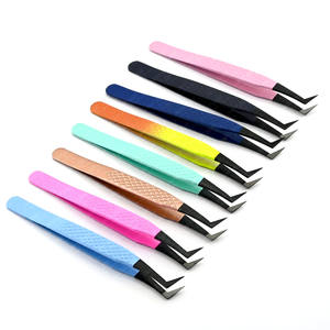 Pince à épiler en fibre tendance pour extensions de cils de volume pince à épiler ergonomique en acier inoxydable x-tip pour grip diamant artiste cils - Product Image 5