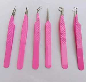 Nouvelle conception, pinces à extensions de cils de haute qualité en acier inoxydable, revêtement anti-magnétique, ensemble professionnel de précision incurvé - Product Image 6