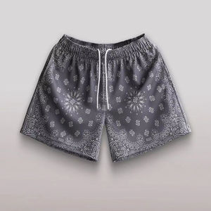 Short de plage de gymnastique pour hommes taille moyenne tissée à séchage rapide avec poches et fermeture à cordon imprimé short décontracté pour hommes vente en gros OEM - Product Image 5
