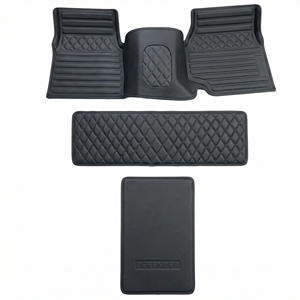 Alfombrillas de Coche Antideslizantes de Alta Calidad, de Cuero 5D y Eva, Ecológicas, de 10 mm de Grosor, Juego Completo para <span class=keywords><strong>Jeep</strong></span> Compass, Cherokee, Wrangler, <span class=keywords><strong>Renegade</strong></span> - Product Image 1