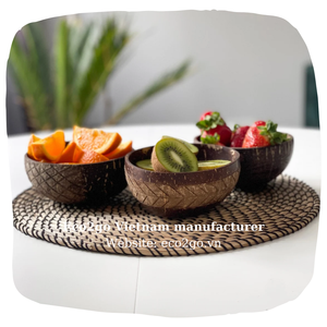 Cuenco de cáscara de coco 100% Natural y pequeño para Vela, Logo láser grabado de Vietnam, hecho por Eco2go, fabricante de Vietnam - Product Image 2