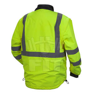 Veste de sécurité légère en polyester à fermeture éclair Matériau respirant et réfléchissant pour le travail et les activités de plein air - Product Image 2