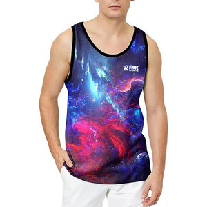 Débardeur de sport pour homme, imprimé par sublimation, sans manches, respirant, avec logo personnalisé, vente en gros à prix abordable - Product Image 1