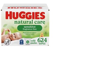 Huggies Natural Care Lingettes pour bébé sensibles | Hypoallergénique, 99% d'eau purifiée, 3 paquets de recharge (624 lingettes), pour bébés - Product Image 1
