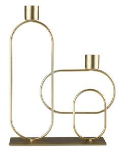 Support de bougie de table en métal noir mat industriel, alternative au chandelier, avec boule ouverte, finition dorée, pour bougies chauffe-plat - Product Image 4