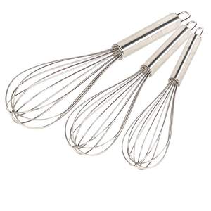 Fouets à oeufs en silicone réutilisables en gros avec manche en acier inoxydable Batteur à main manuel pour la cuisine à domicile Outil porte-oeufs - Product Image 1
