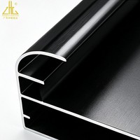 Profilé en U en aluminium 6063 personnalisé, extrusion architecturale décorative pour la finition des murs de villas