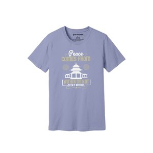 Camiseta informal de algodón 100% con impresión de temas de Buda en 3D, 12 opciones de color, 160-180, colocación de diseño personalizable GSM pesado - Product Image 2