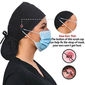 Bonnet de chirurgie médical imprimé personnalisé en coton et polyester, réglable, pour infirmière, chirurgien, hôpital - Product Image 3