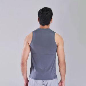 Camiseta sin Mangas para Hombre al por Mayor, Tejida, Transpirable, de Algodón y Poliéster, con Estampado Informal para Gimnasio y Entrenamiento, Talla XL, Servicio OEM - Product Image 5