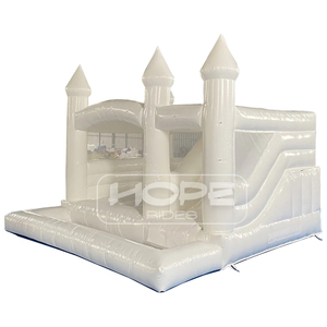 Wedding party kids adulte gonfiabile castello gonfiabile combo 18 scivolo d'acqua 3 in 1 casa di rimbalzo bianca con scivolo palla pit - Product Image 1