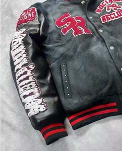 Veste de baseball universitaire pour hommes de haute qualité avec logo personnalisé et broderie design NOUVELLE vente en gros d'usine Blousons bombardiers OEM à fermeture éclair - Product Image 2