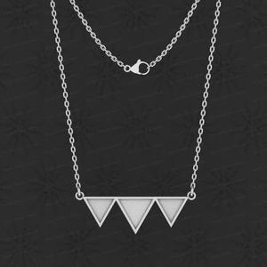 925 plata esterlina Tringle forma Collet Cup en blanco Semi montaje encanto colgante collar ajuste resina y cenizas trabajo Joyería encontrar - Product Image 3