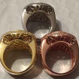 Meilleur prix sur Bagues unisexes en argent sterling fin Style hip-hop entièrement en diamant avec bague en diamant moissanite VVS pour cadeaux - Product Image 4