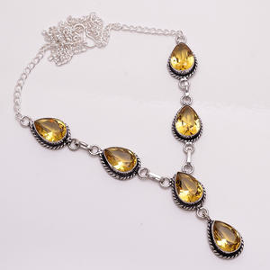 Collier en argent 925 avec pendentif en pierre précieuse, bijoux en Quartz rose naturel, en Stock - Product Image 6