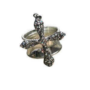 ห่วงรัดผ้าเช็ดปากลายนูนทองเหลืองพร้อมอุปกรณ์ตกแต่งสไตล์ไม่เหมือนใครทำด้วยมืออุปกรณ์เสริมผ้าเช็ดปากสีทองราชวงศ์ - Product Image 3