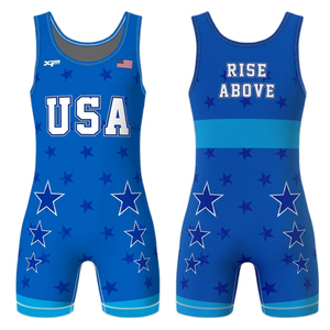 Combinaison de lutte américaine pour adultes et enfants, impression par sublimation personnalisée, extensible, respirante, évacuant l'humidité - Product Image 3